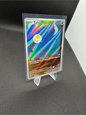 Tarountula Holographic Full Art Pokémon Card - Green/Blue